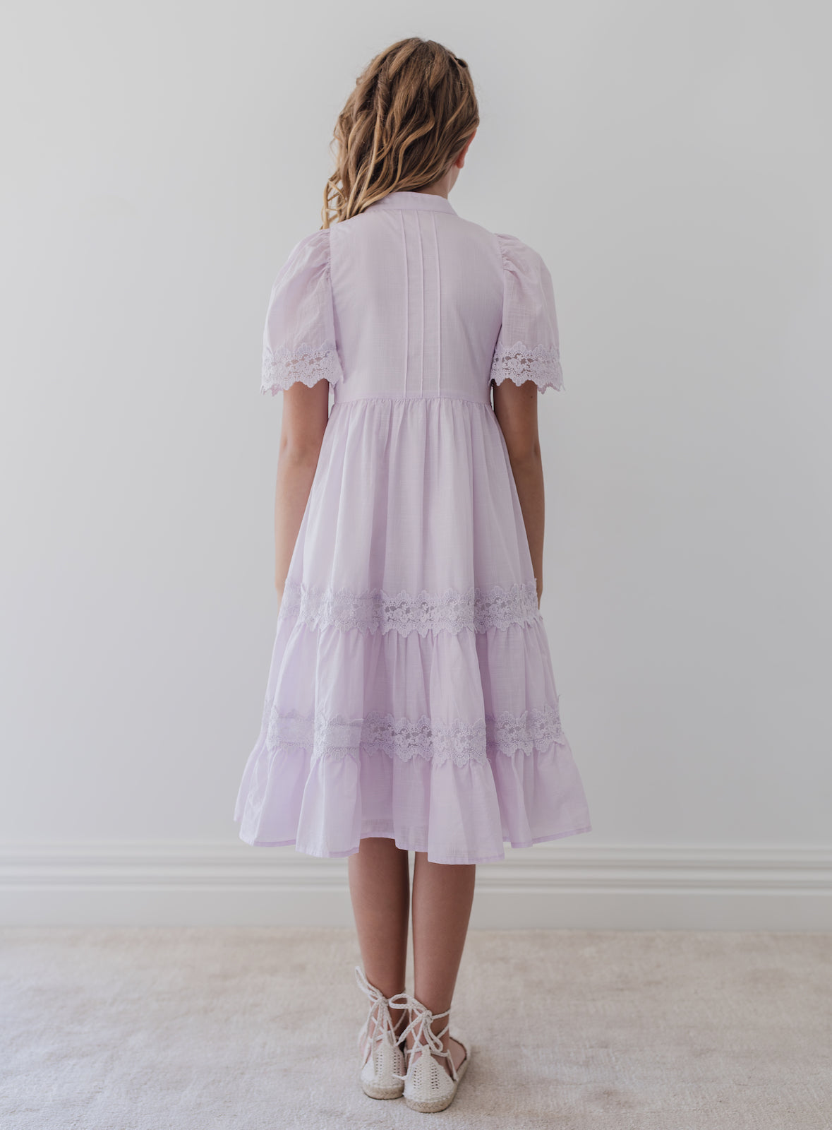 Lilac Lace Shirt Dress