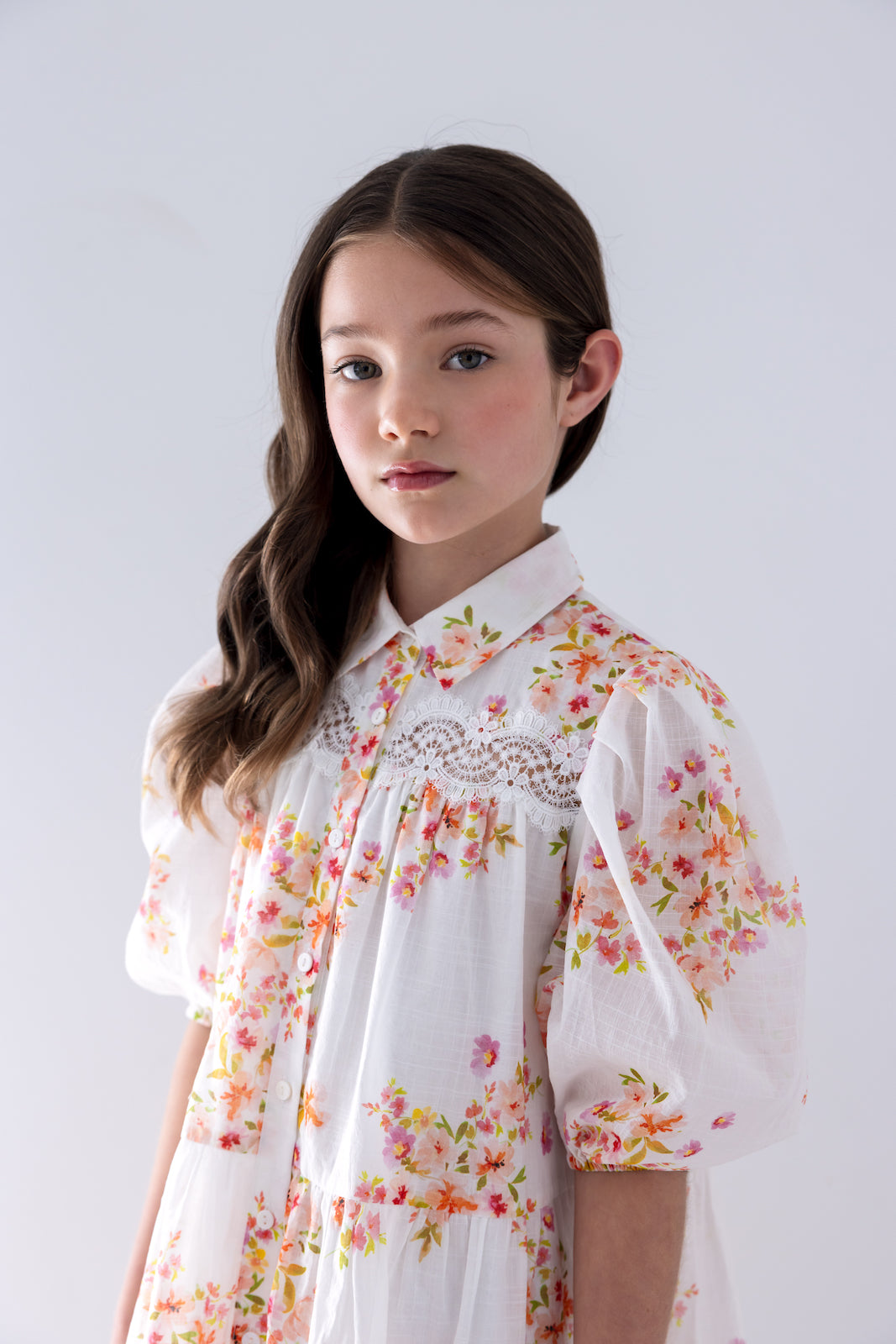 Ditsy Print Shirt Dress