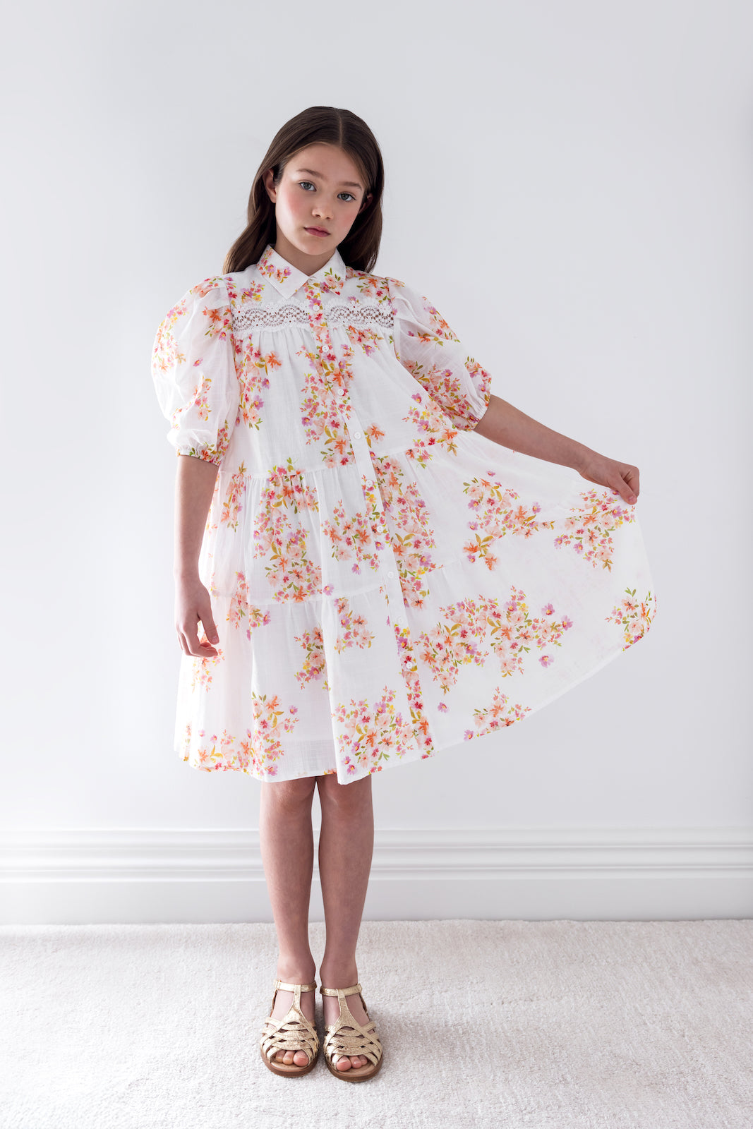 Ditsy Print Shirt Dress