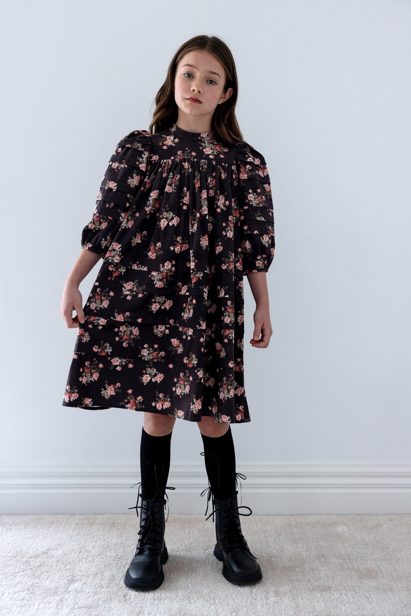 Vintage Roses Cord Dress