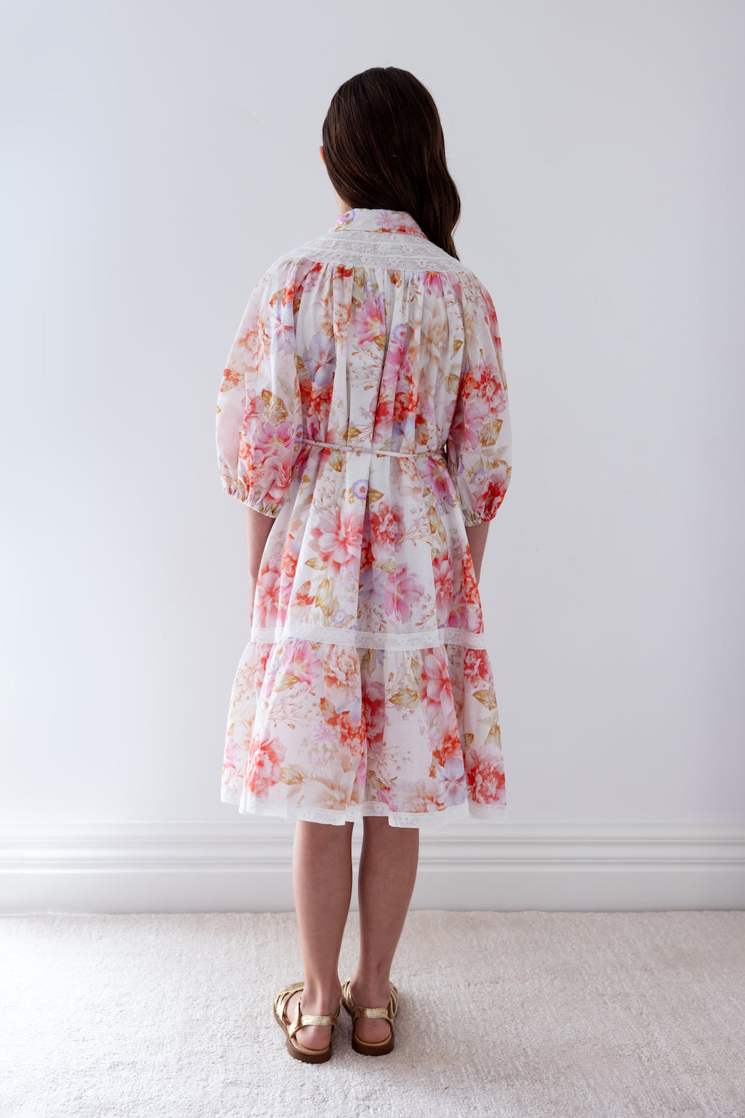 Delicate Bouquet Shirt Dress