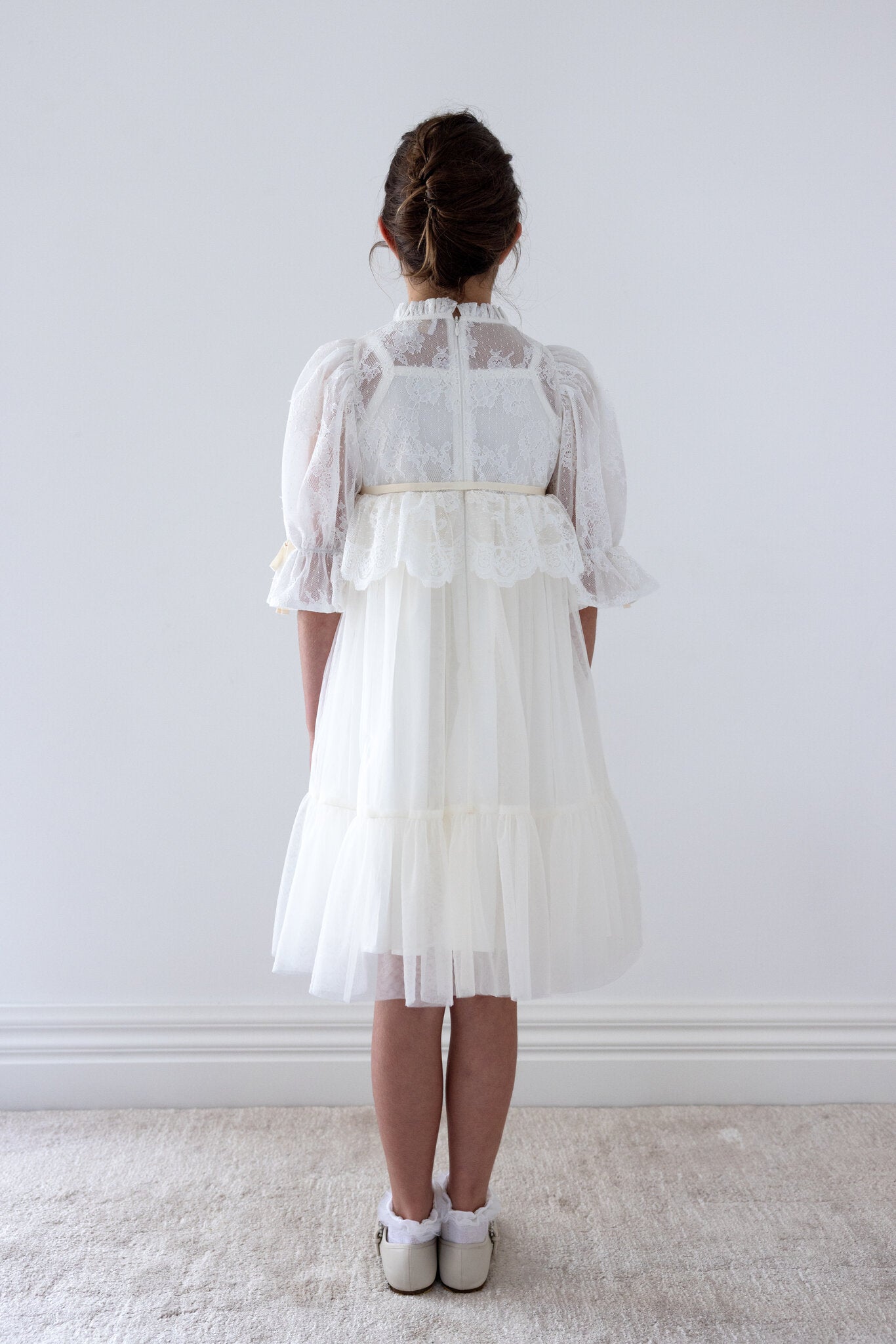 Lace Peplum Tulle Dress