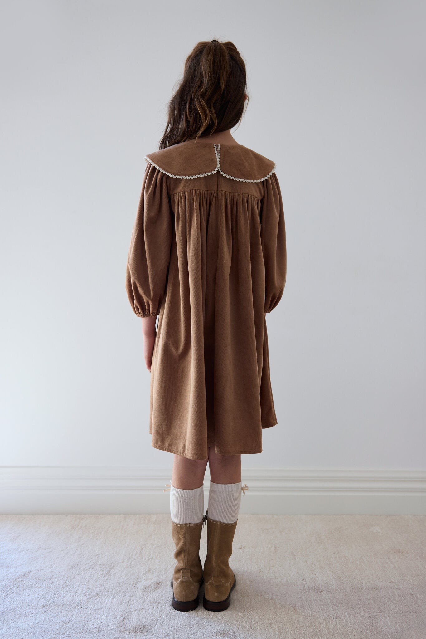 Scattered Applique Cord Dress (1501B)