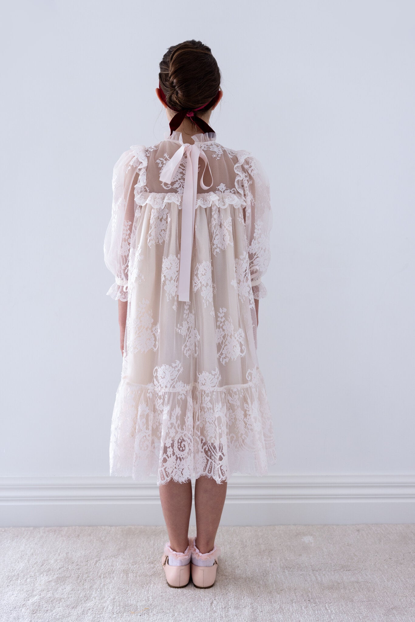 Cloud Pink Lace Dress