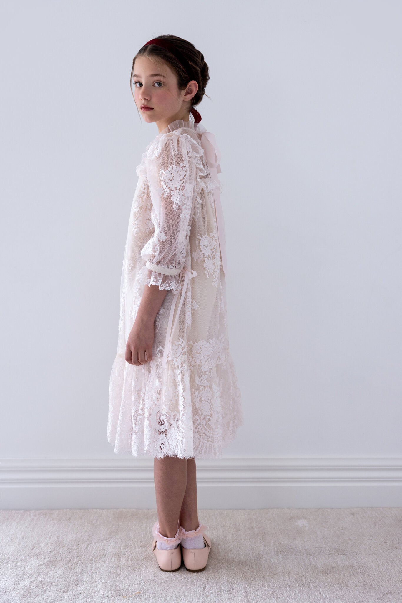 Cloud Pink Lace Dress