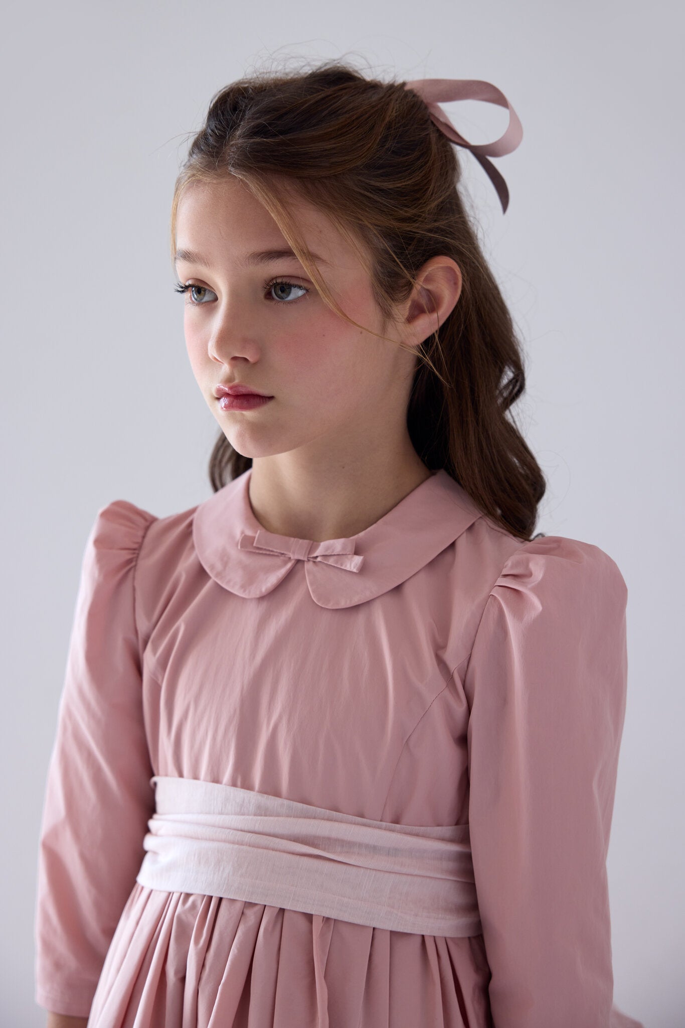 Taffeta Gown With Sash