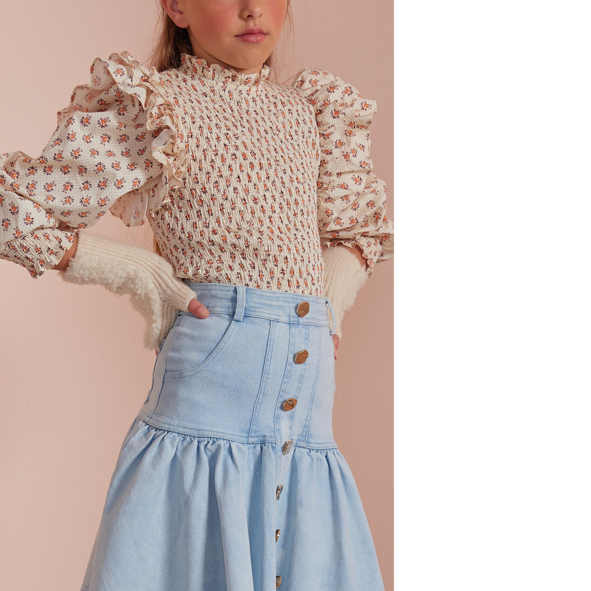 Printed Cord Blouse