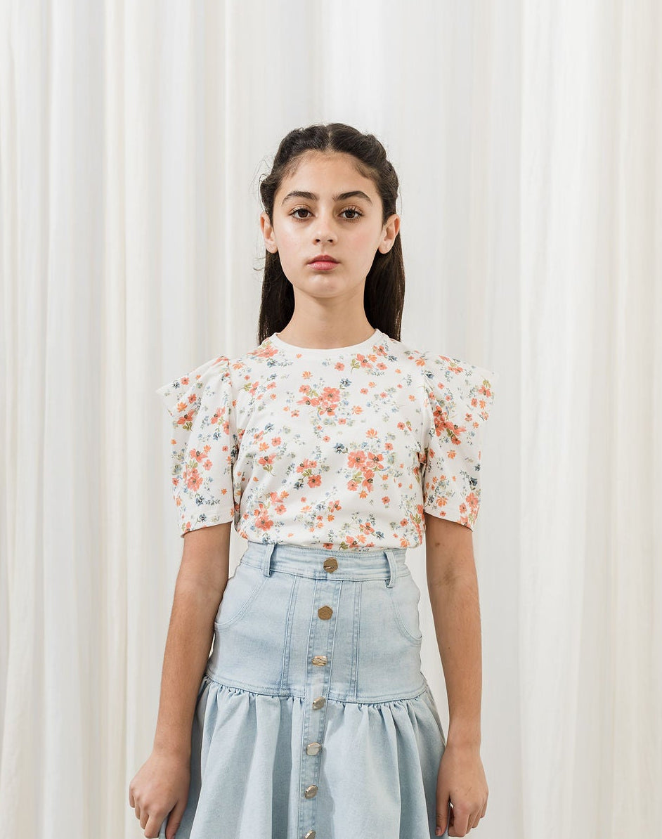 Coral Floral Tshirt