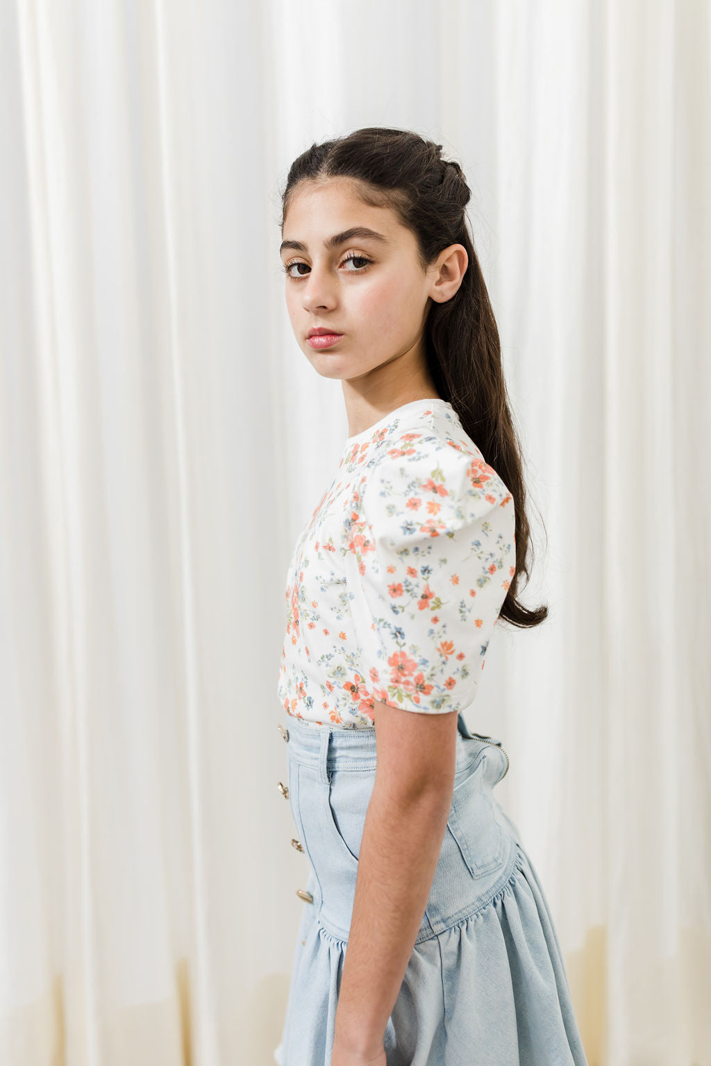 Coral Floral Tshirt