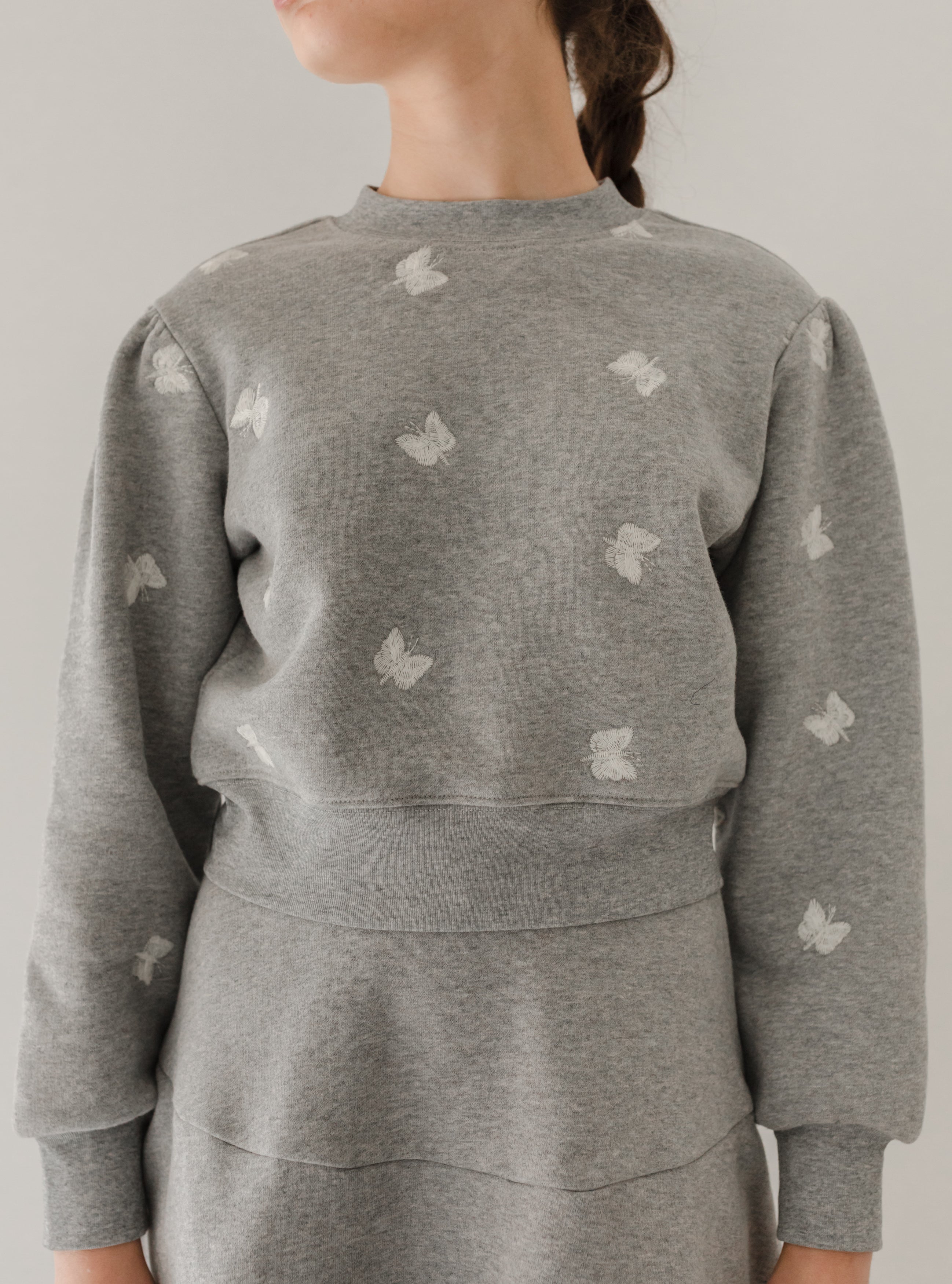 Embroidered Butterfly Sweatshirt