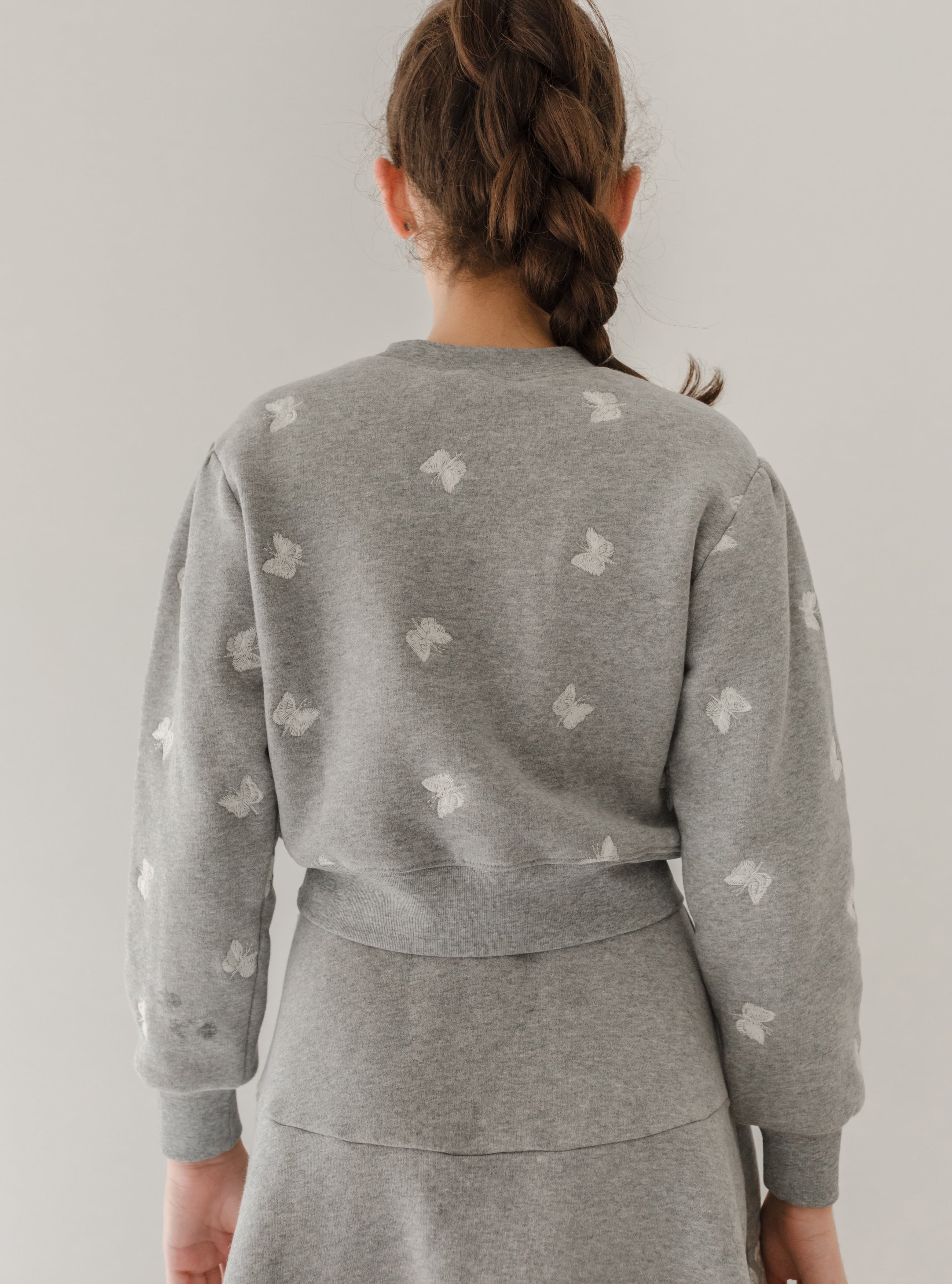 Embroidered Butterfly Sweatshirt