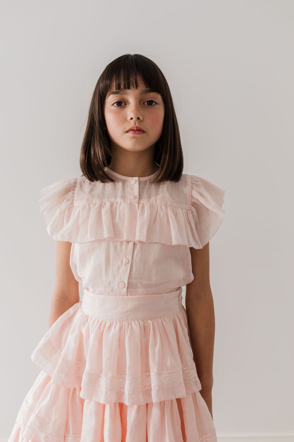 Lace Layered Voile Skirt