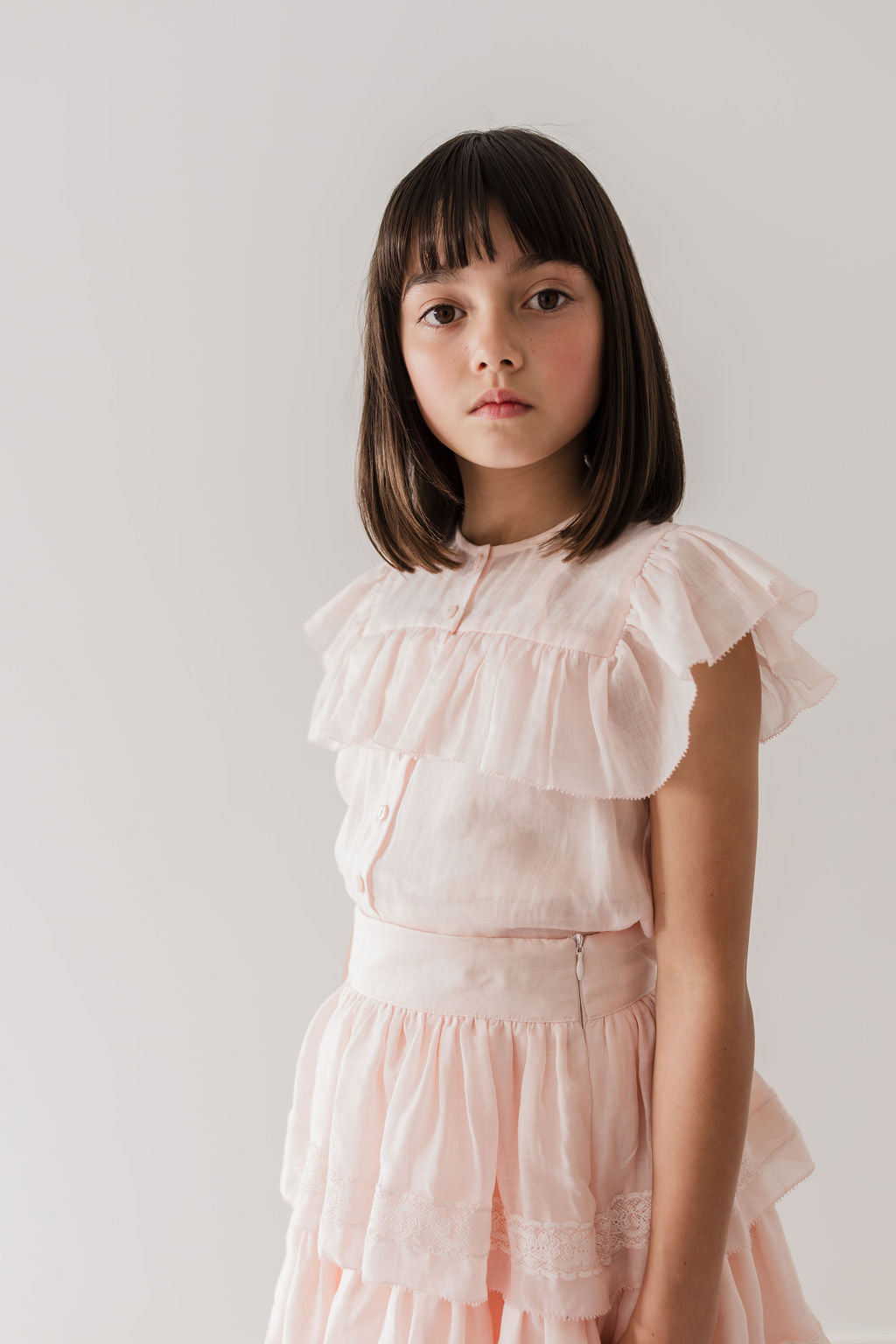 Lace Layered Voile Skirt