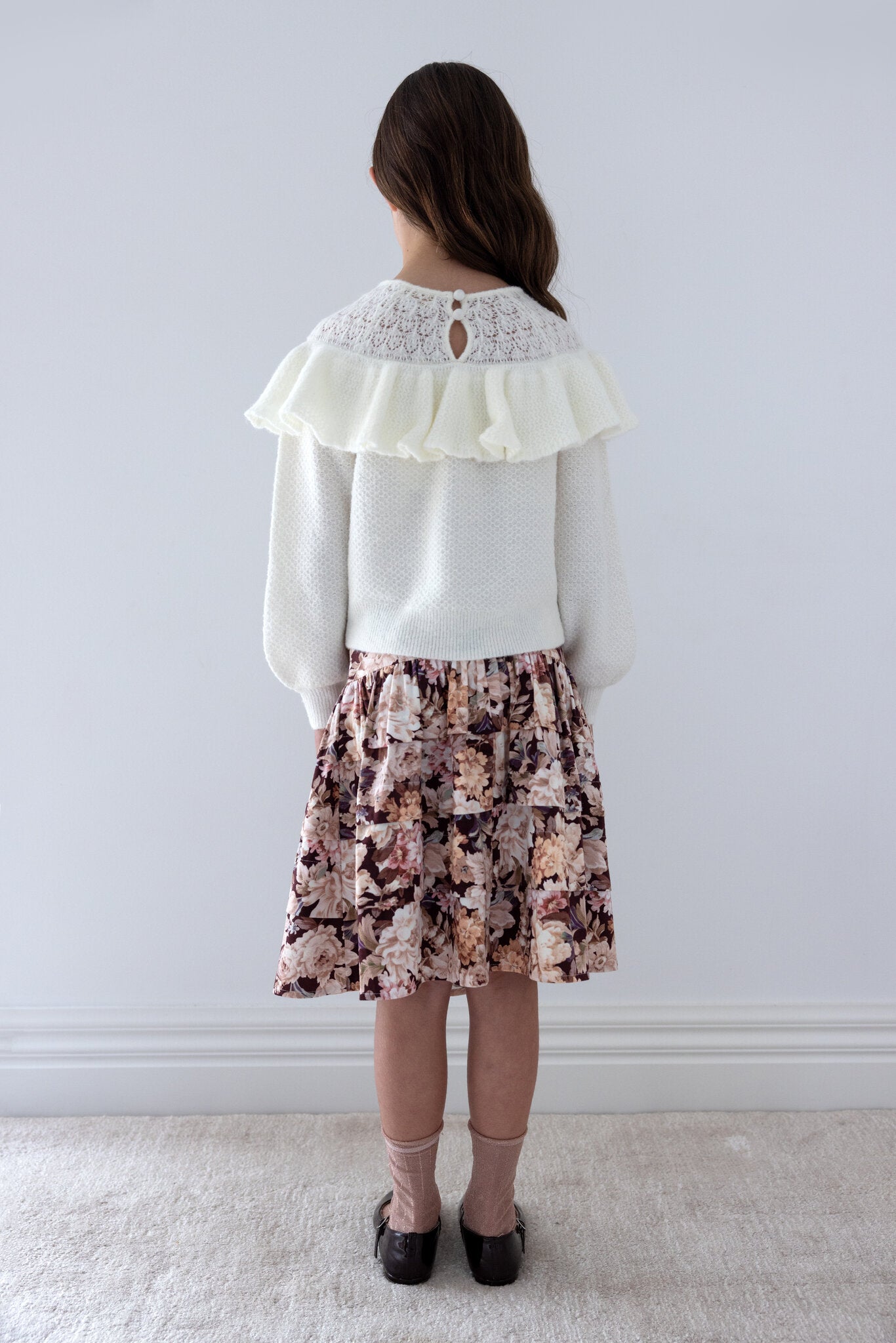 Pointelle Ruffle Sweater