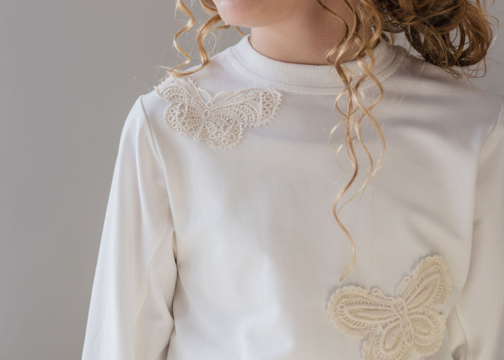 Butterfly Doily Sweat Top