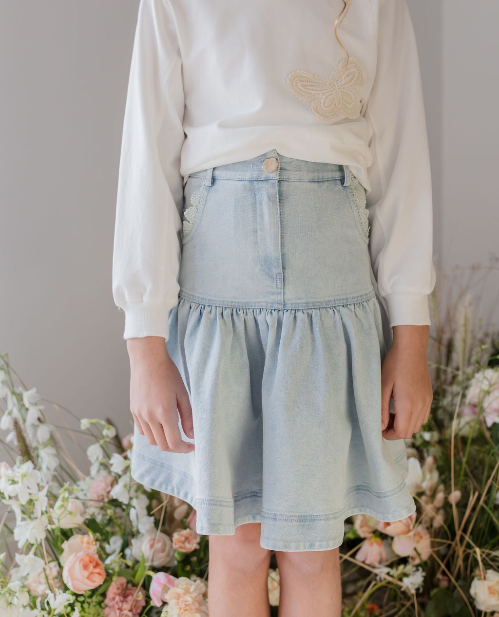 Butterfly Doily Sweat Top