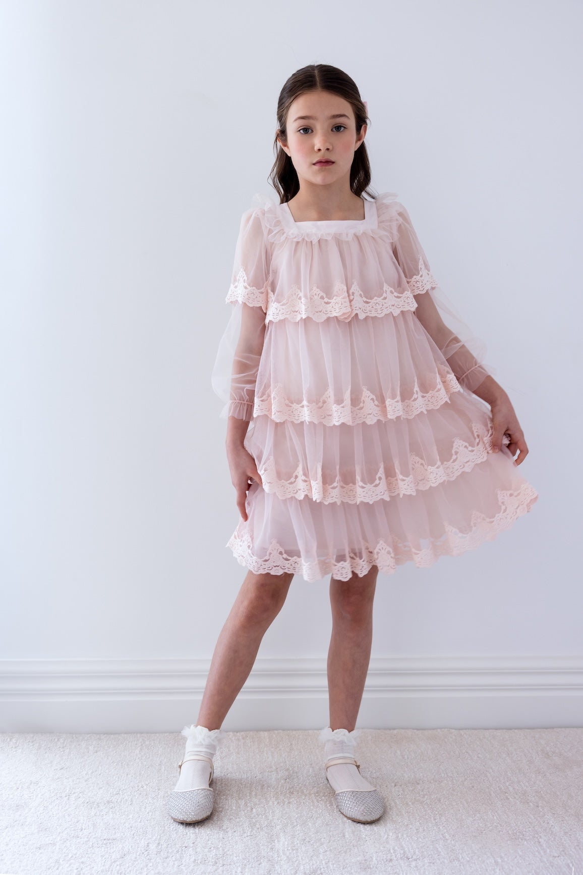 Chandelier Embroidered Tulle Dress