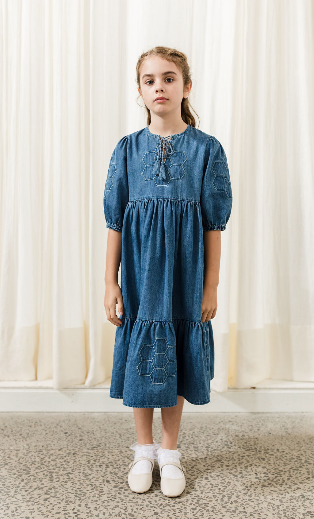 Chambray Patchwork Dress
