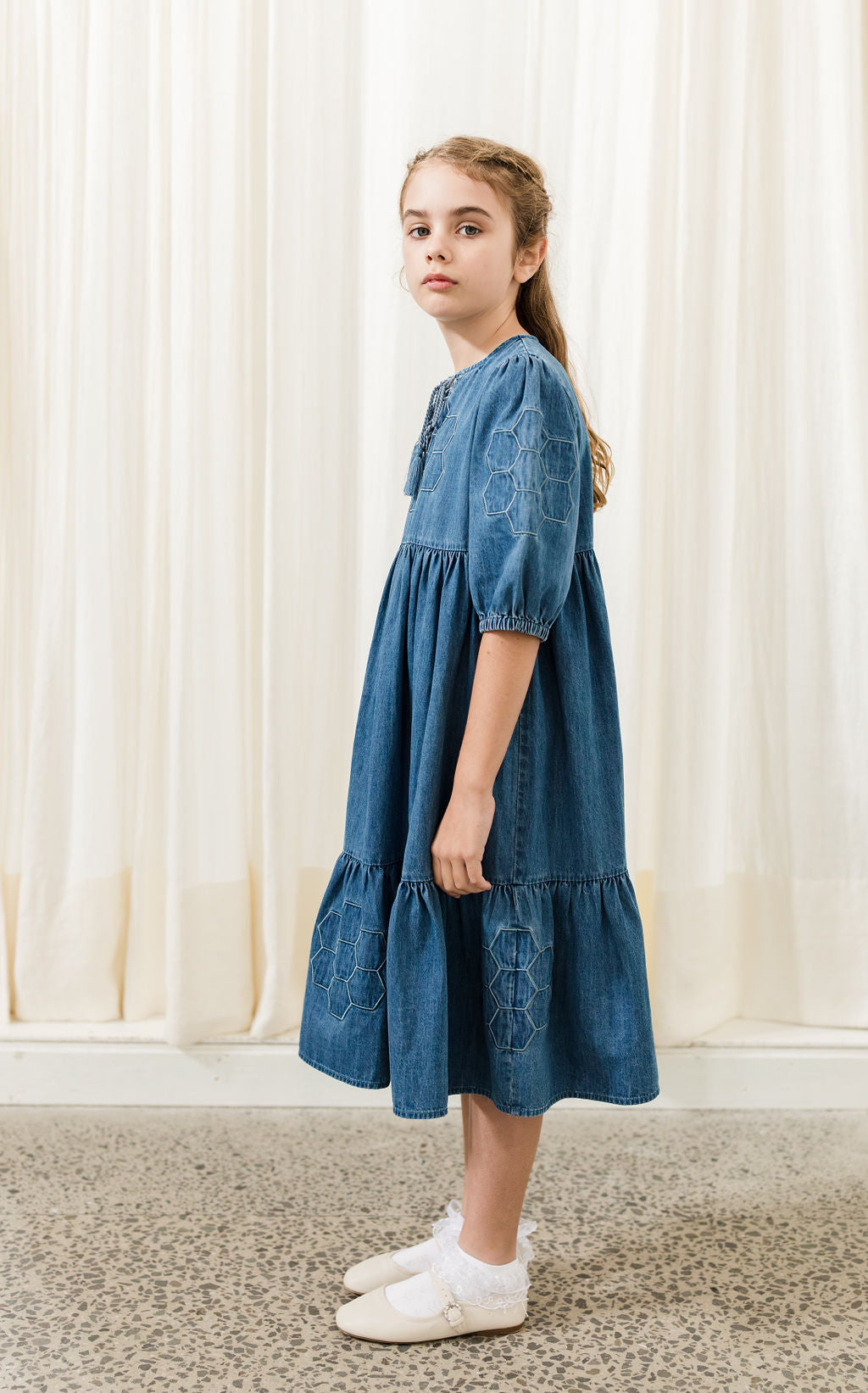 Chambray Patchwork Dress