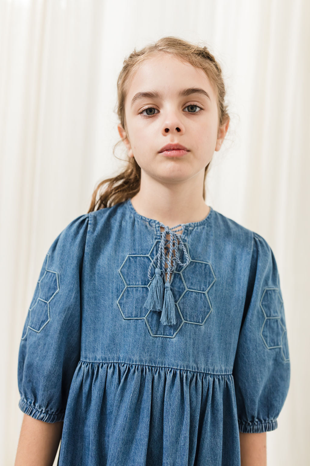 Chambray Patchwork Dress