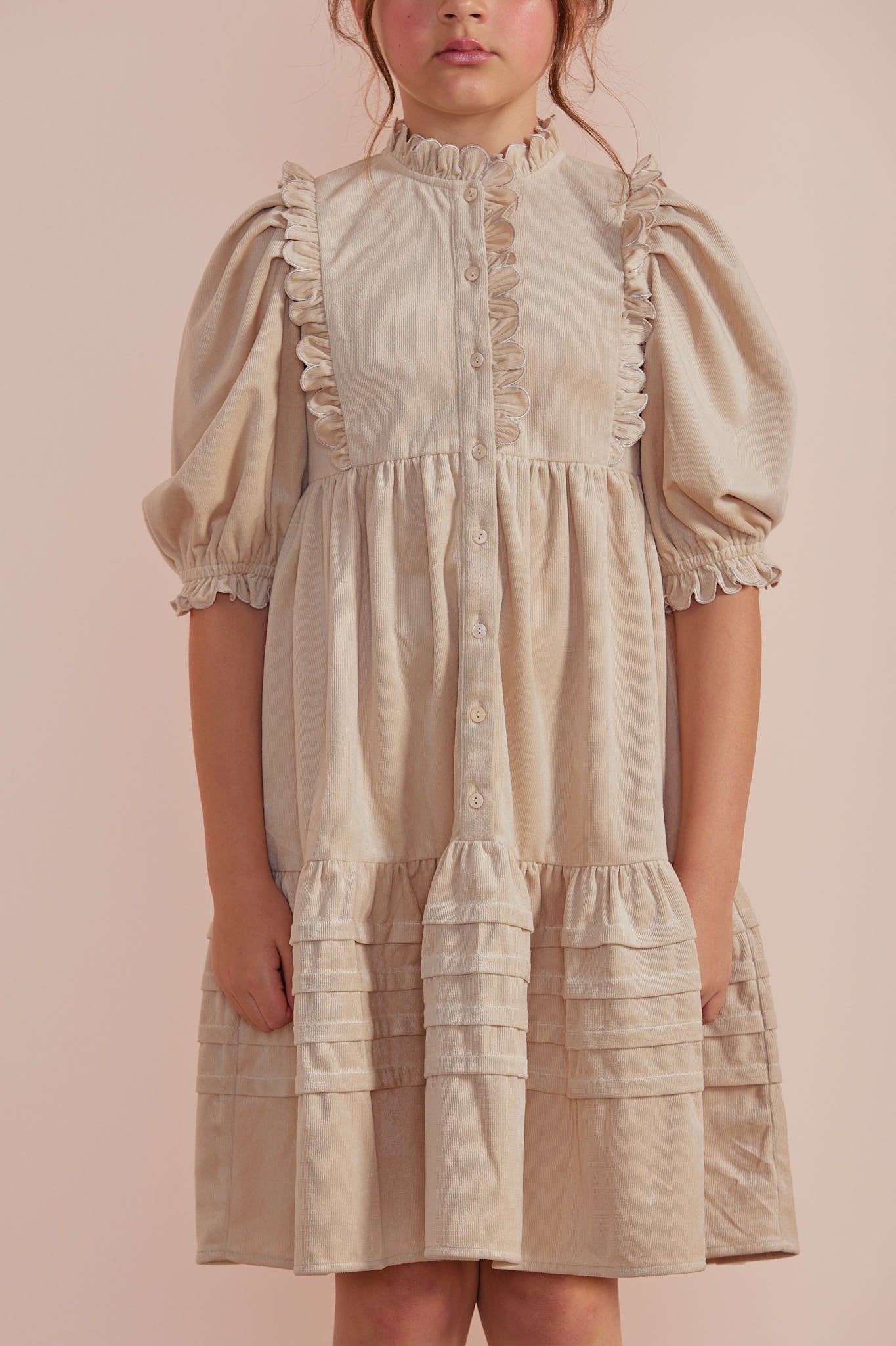 Cord Scallop Dress