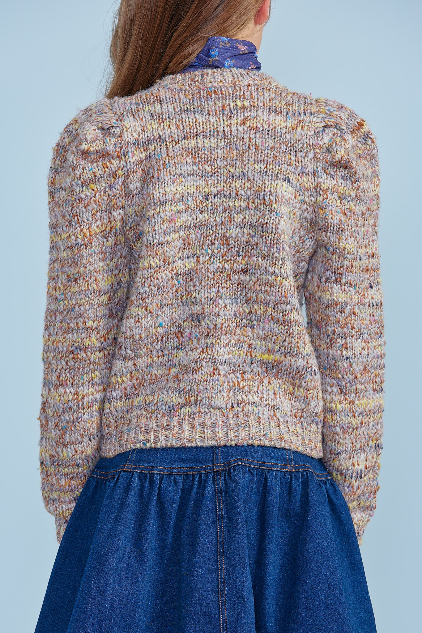 Cosy Knit Puff Sleeve Cardigan