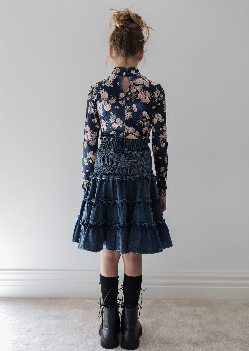 Vintage Wash Chambray Skirt