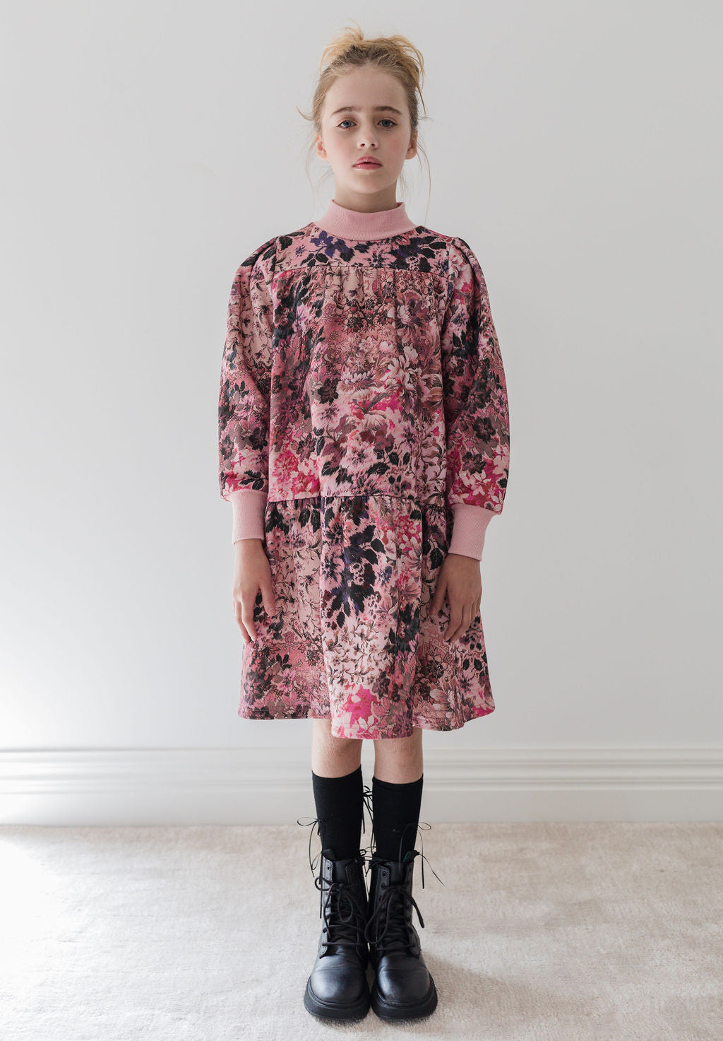 Blurred Floral Sweat Dress