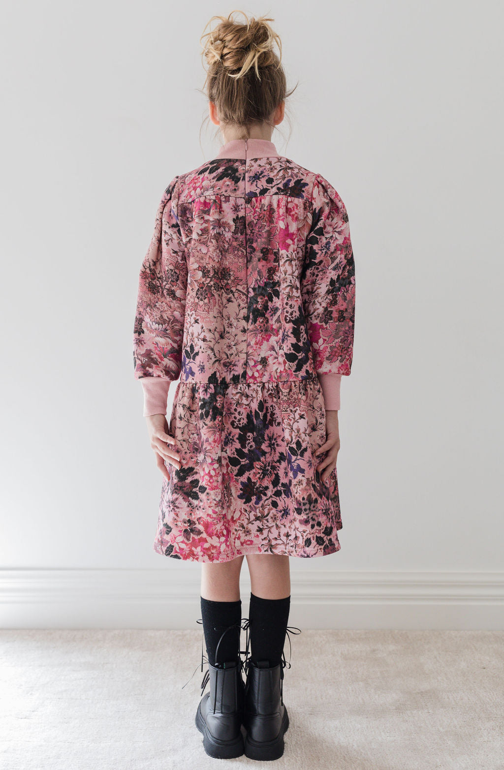 Blurred Floral Sweat Dress