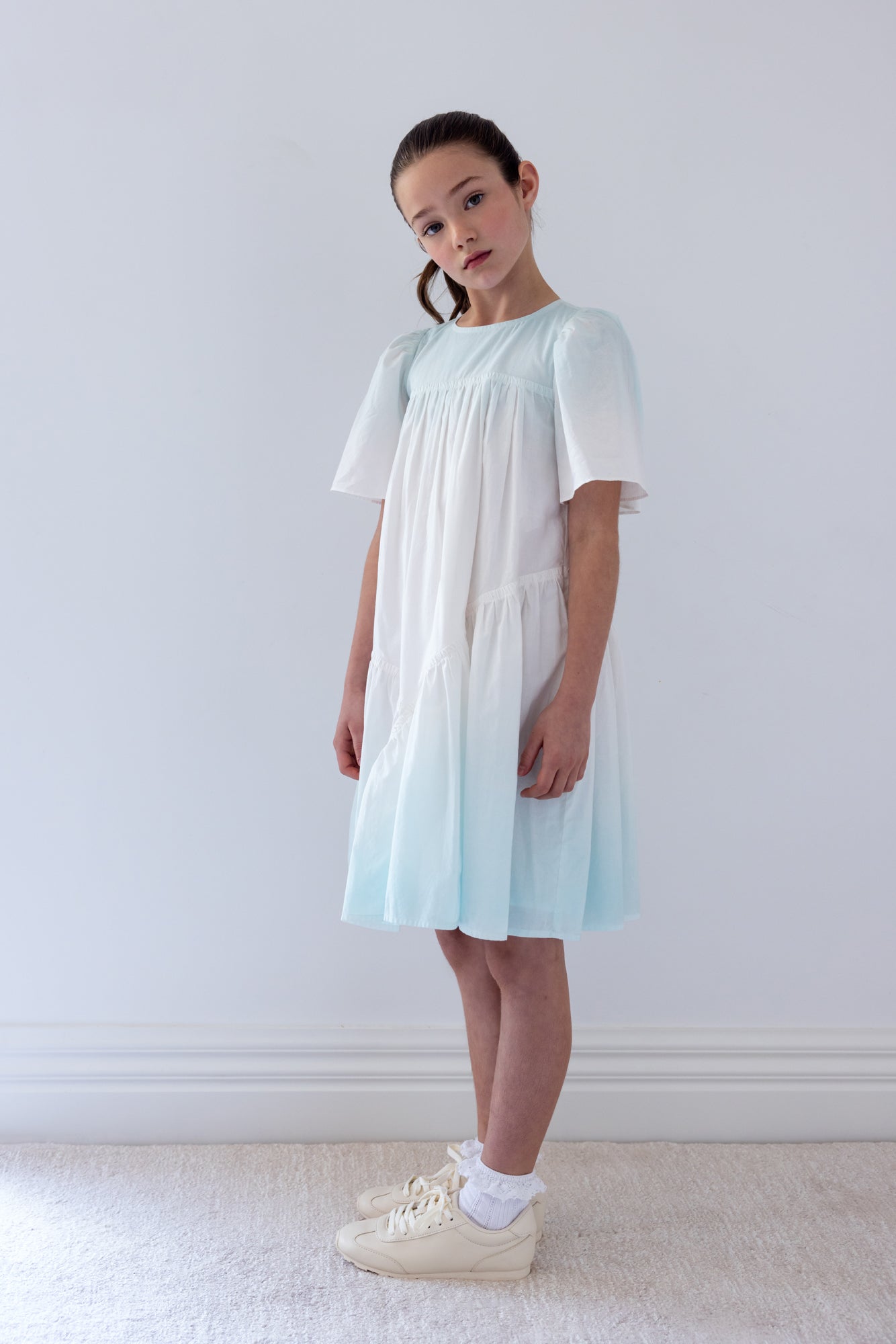Aqua Tie Dye Voile Dress